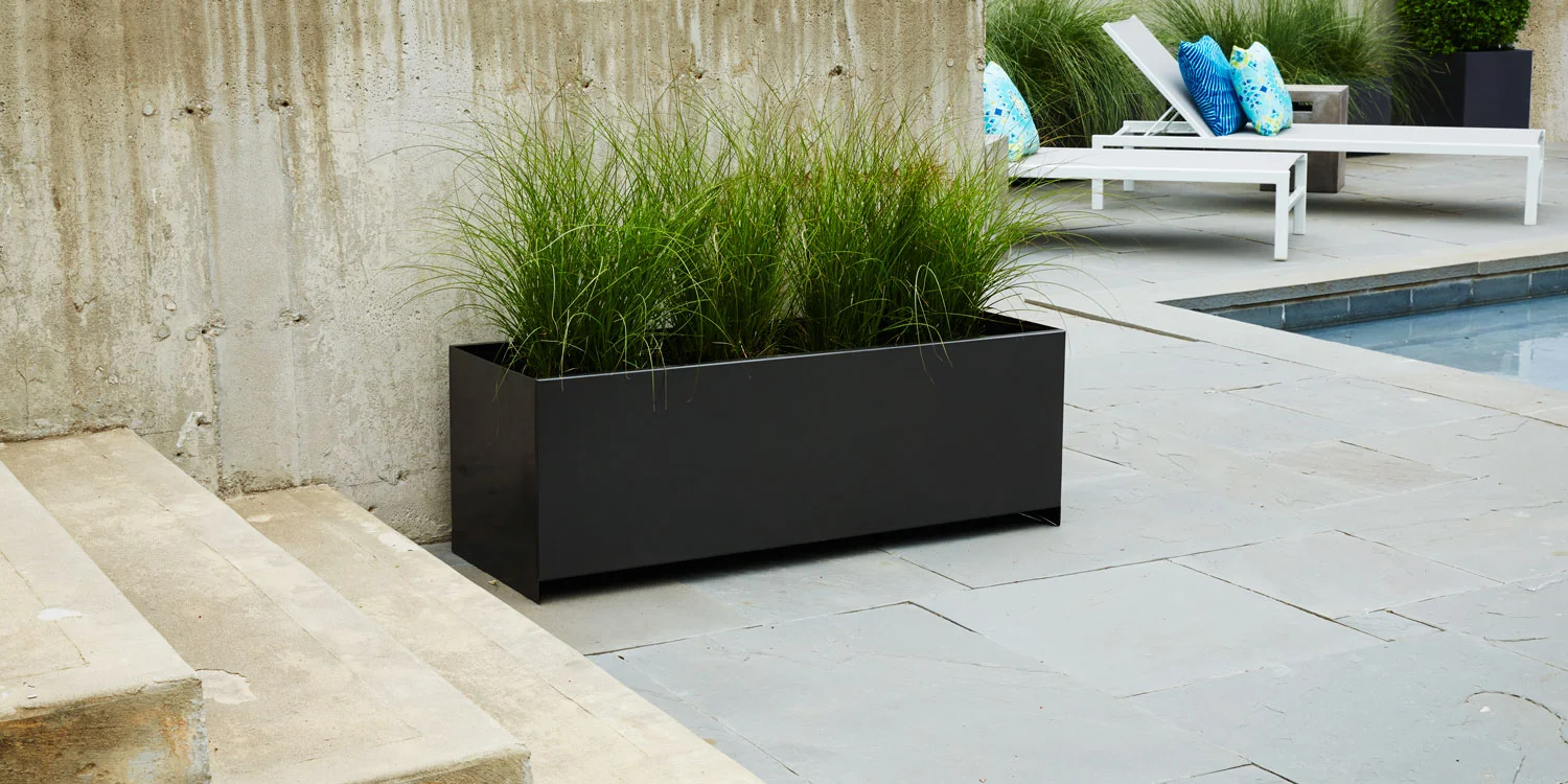Montauk Metropolitan Planter Powder Coated Aluminum