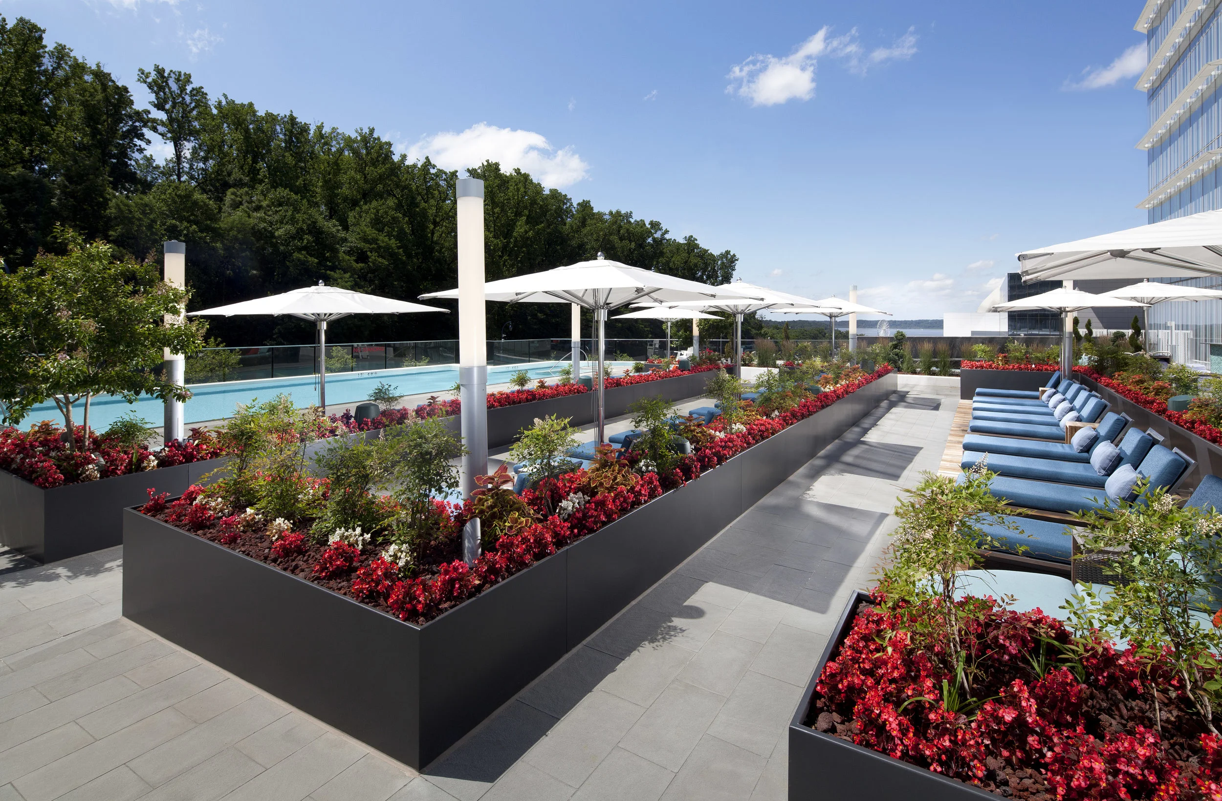 MGM GRAND NATIONAL HARBOR WARREN BROTHERS Planting Bed System POWDER COATED ALUMINUM