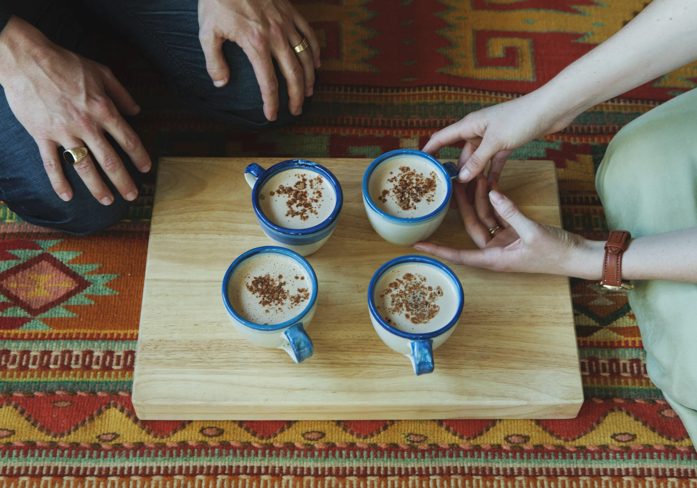 Citrine serves her Strawberry Cashew Cacao potion; see the recipe below. 