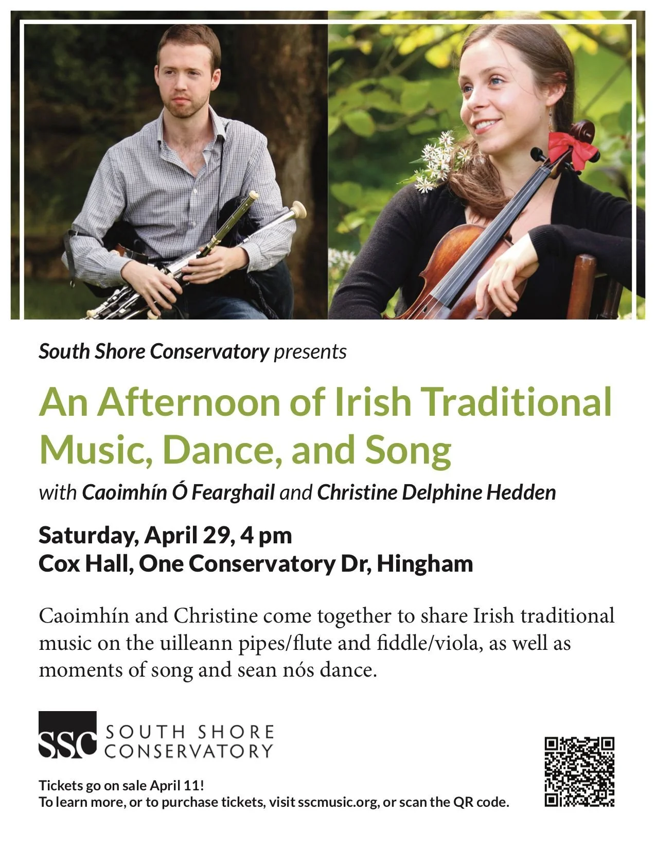 South Shore Conservatory Presents: Christine Hedden and Caoimhín Ó Fearghail