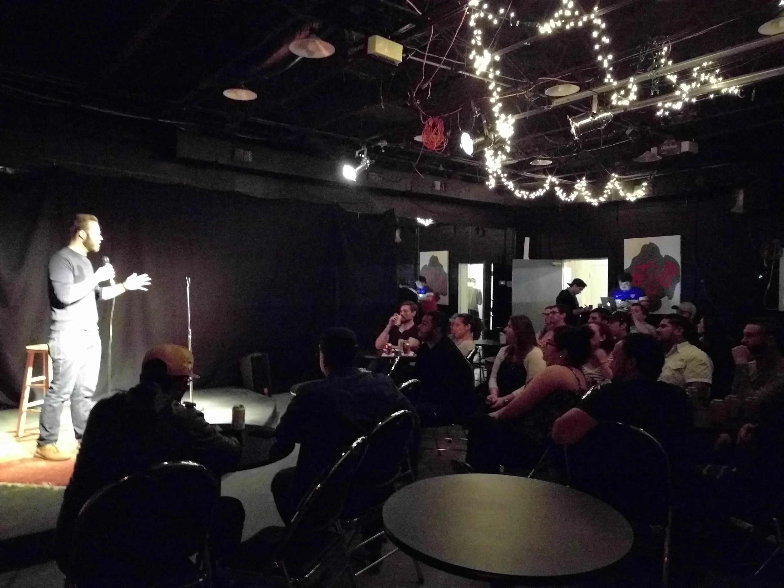 Local Houston Stand-Up Comedians perform in our space weekly, using our full light and sound system.