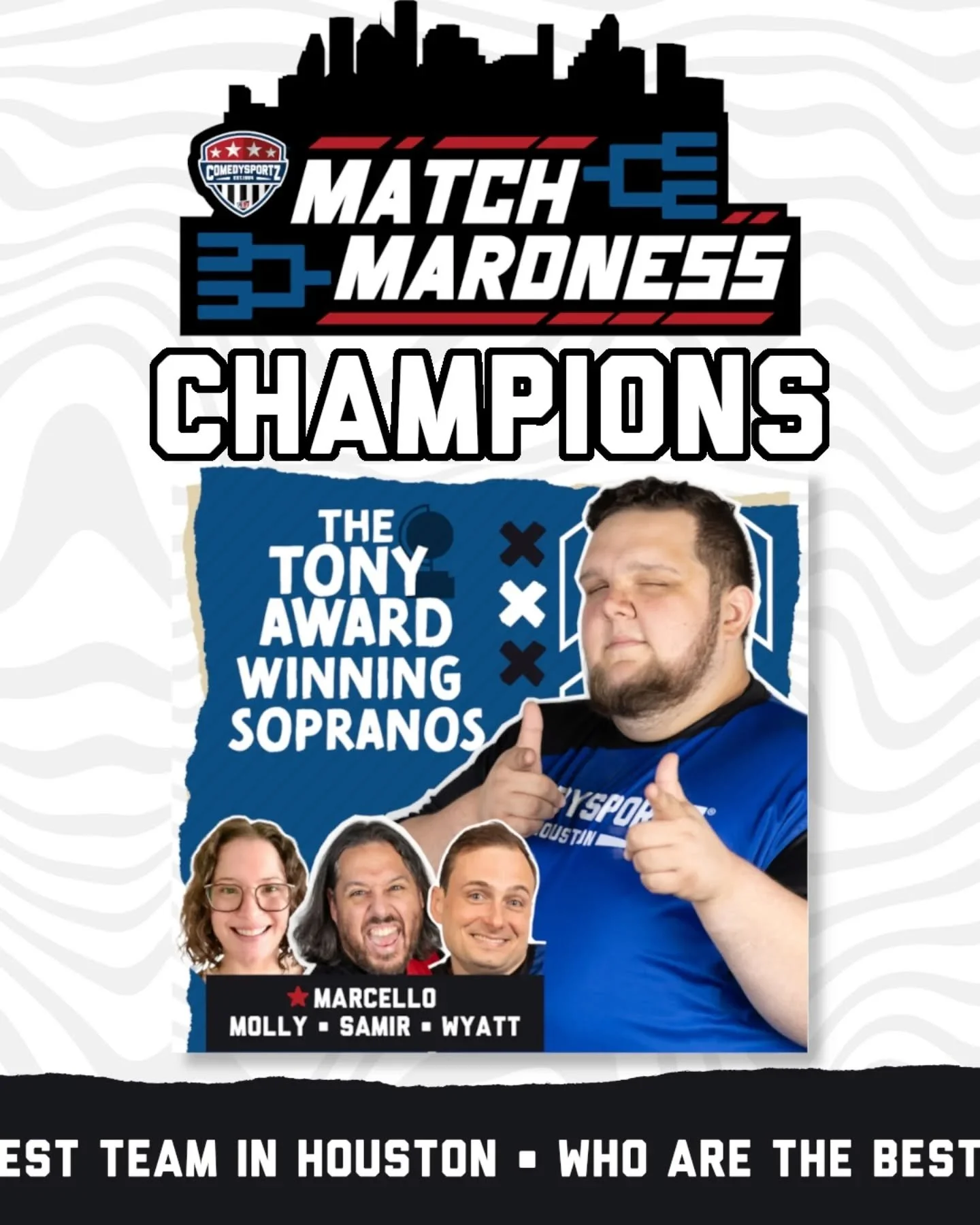 🚨ICYMI🚨

Match Mardness, our bracket-style tournament wrapped up with an exciting final match! Congratulations to The Tony Award Winning Sopranos on their victory!