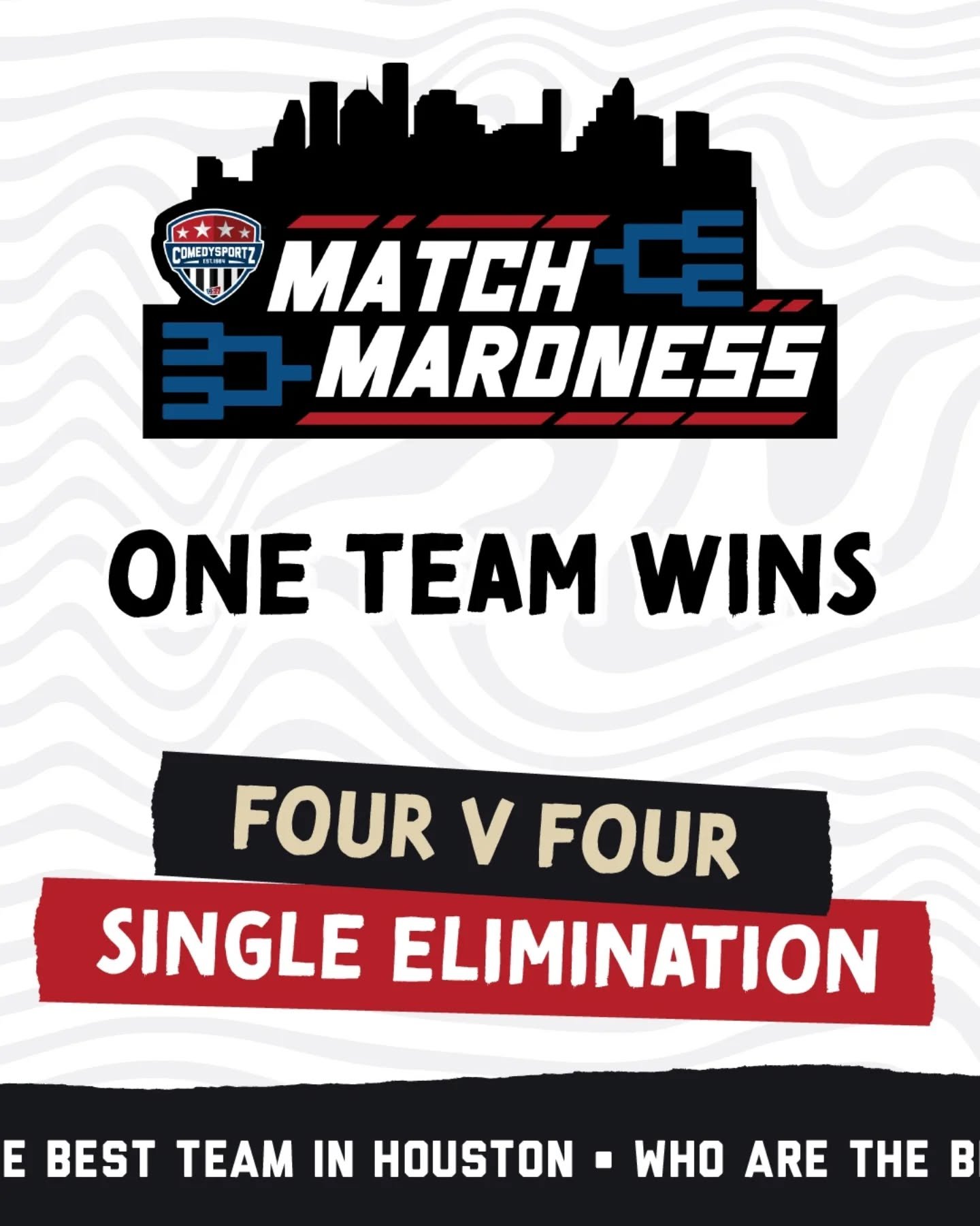 Get ready! Our month-long tournament begins this weekend! Catch your favorite players in action with ComedySportz Match Mardness! 

Click the link in bio to grab your tickets.