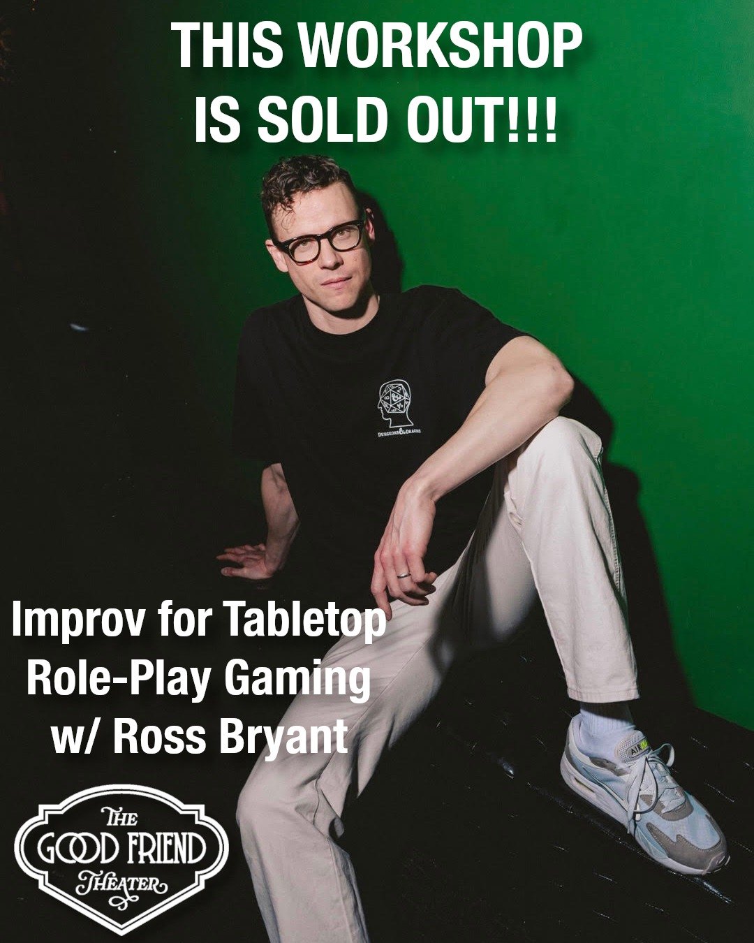 Well, that was quick! Thanks for the amazing response to this workshop. It has officially sold out!

If you would still like to see Ross, you can! He will be performing with Chris Grace on January 14 &amp; 15! 

Click the link in bio for tickets.
