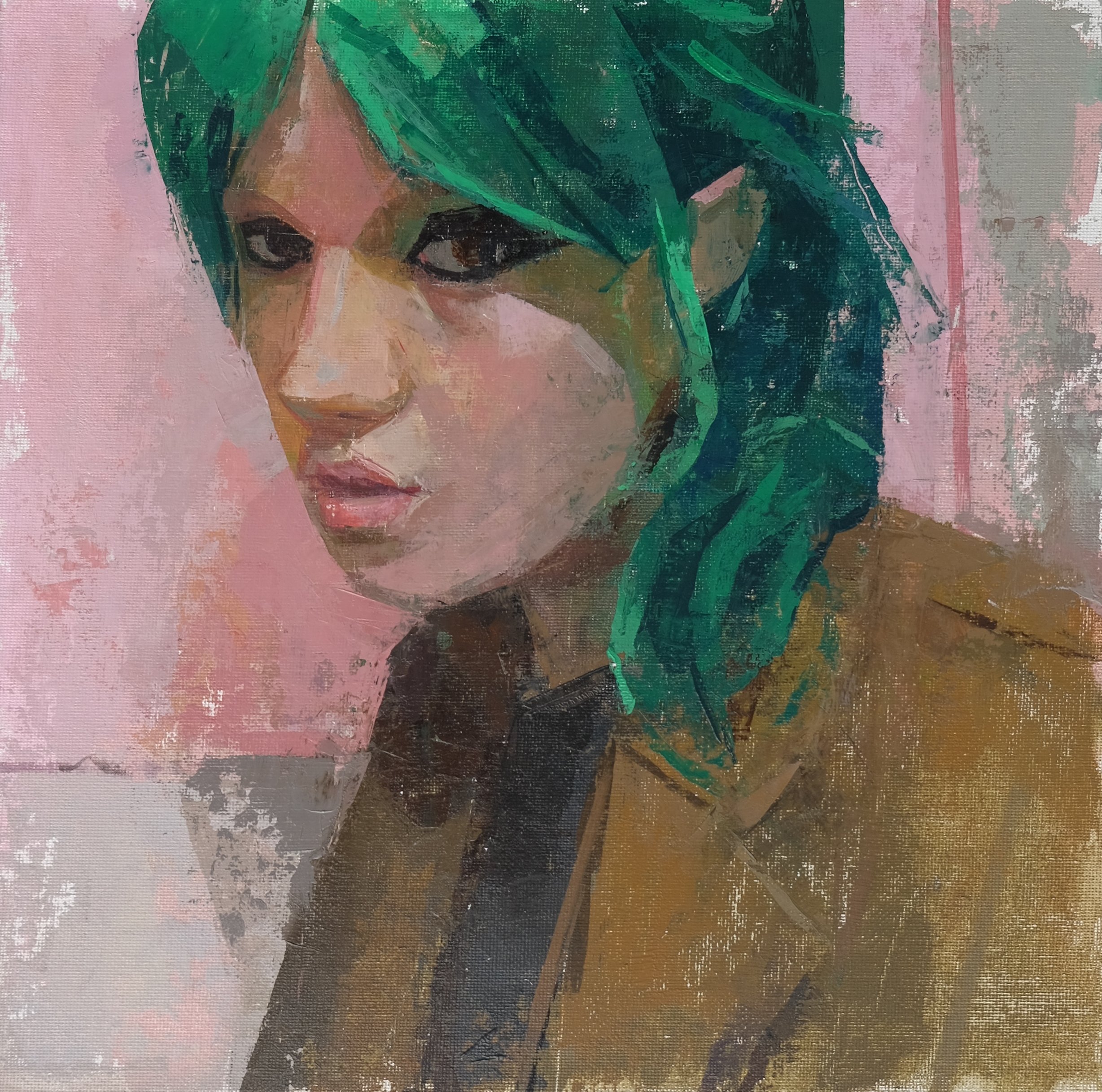 M.L. with Green Hair