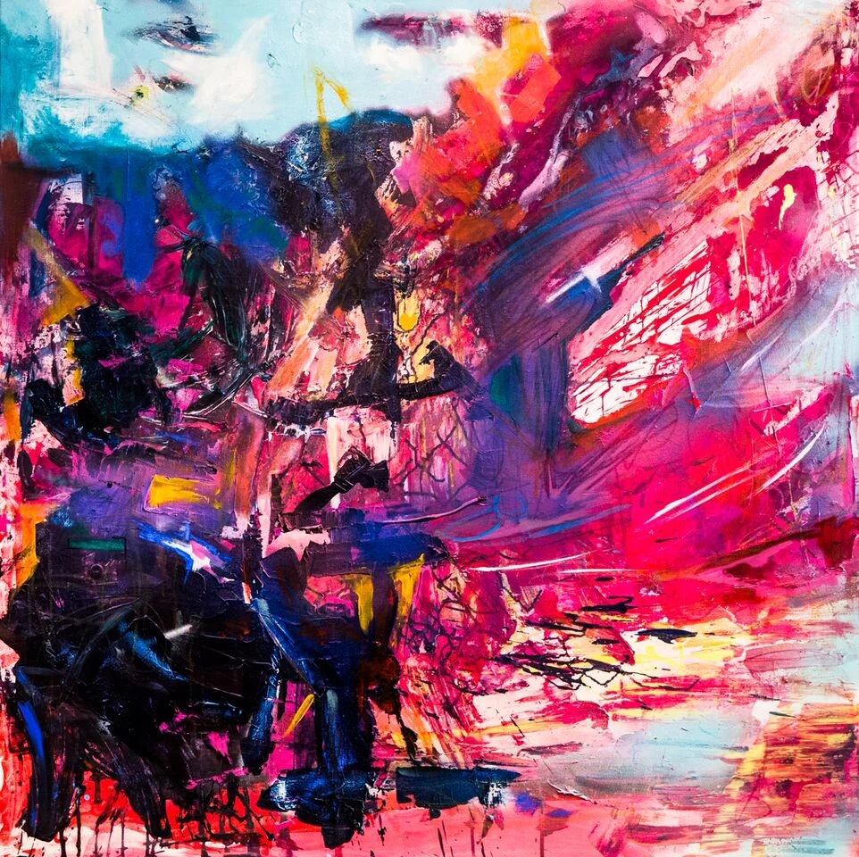 Color in Motion / 48 x 48 / Mixed Media / 2017