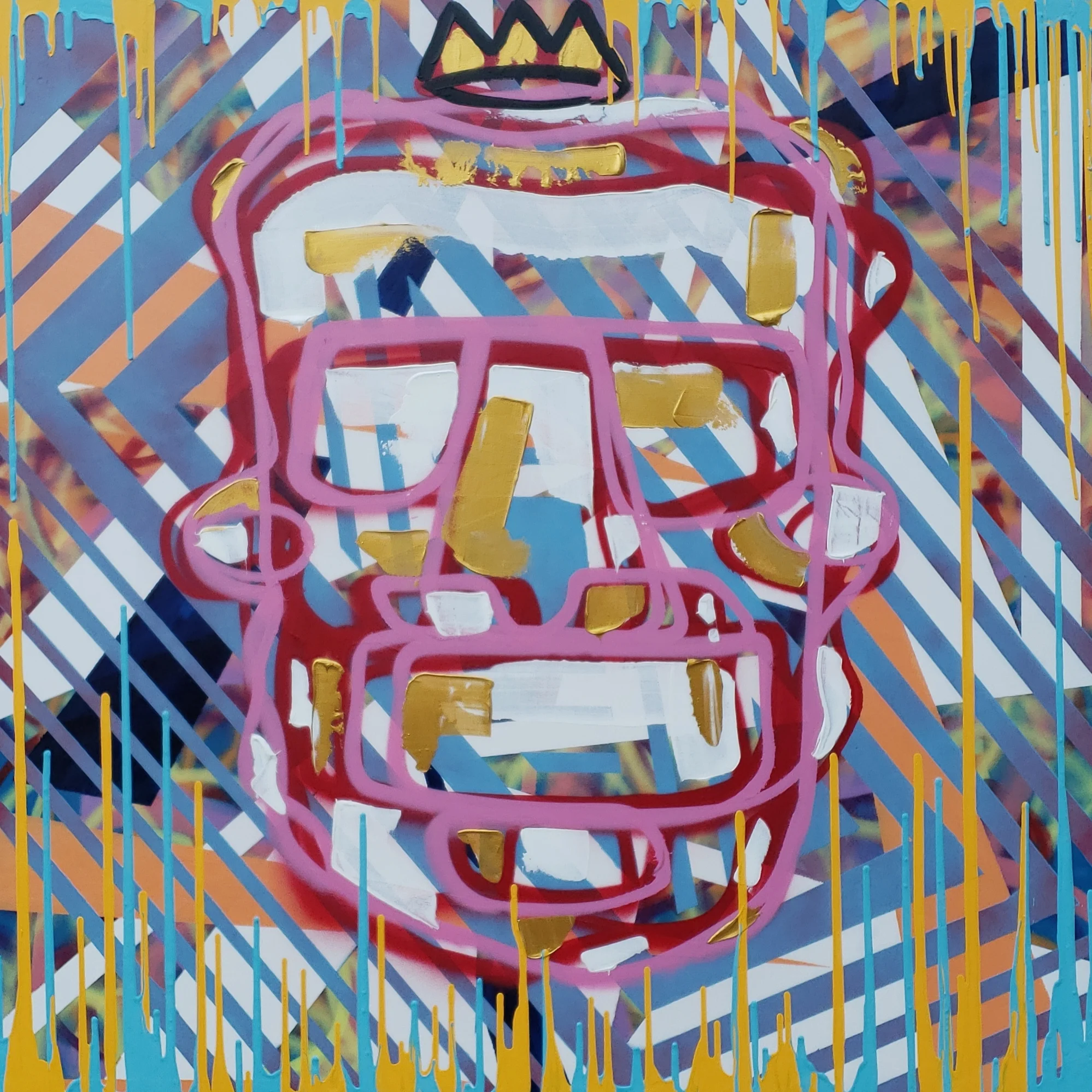Energy Never Dies / 48 x 48 / Mix Media / 2019