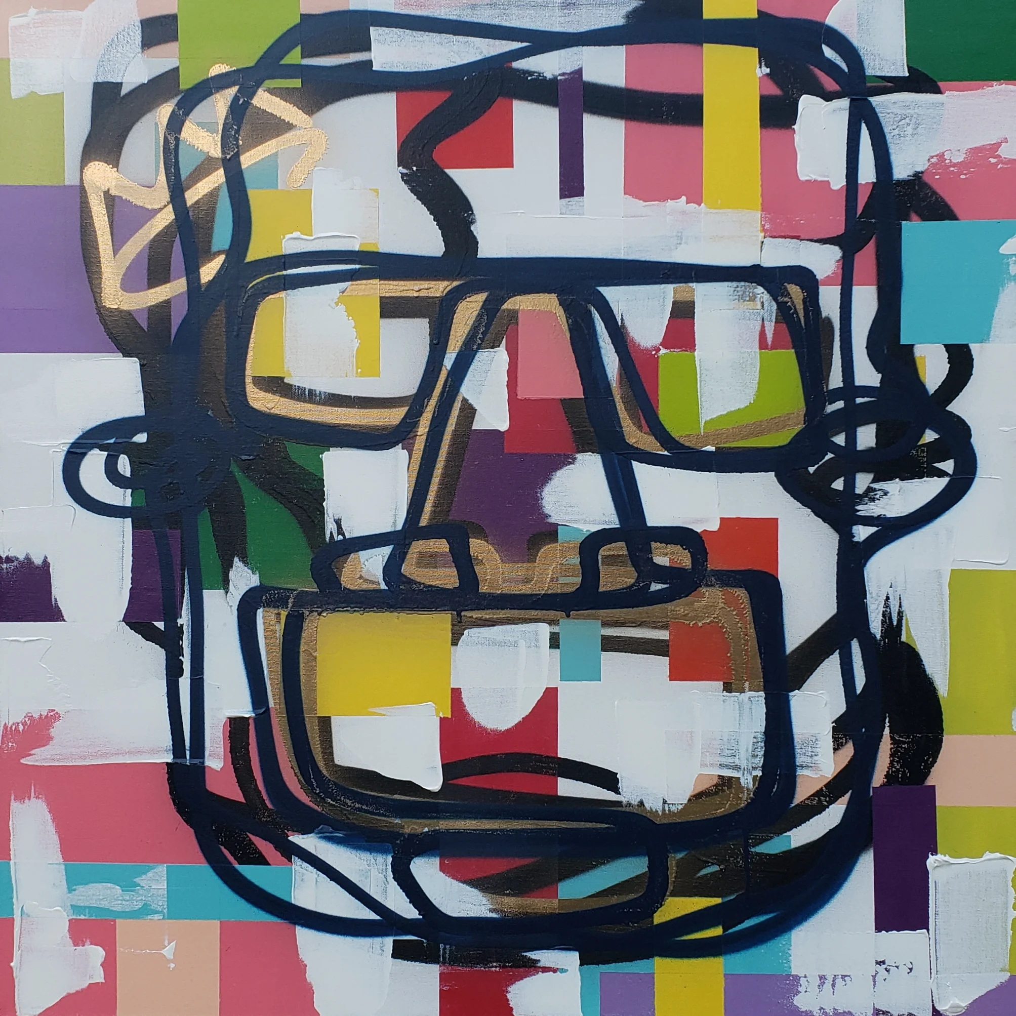 Global Citizen / 40 x 40 / Mixed Media / 2019