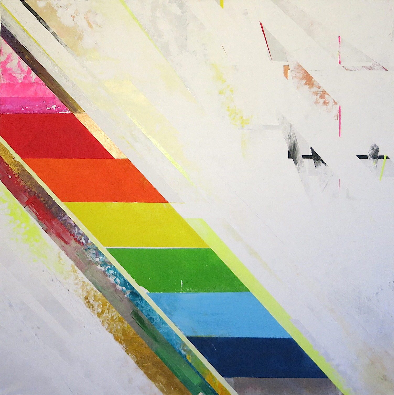  LEUCHTGESCHOSS  acrylic on canvas, 100 x 100 cm, 2013 