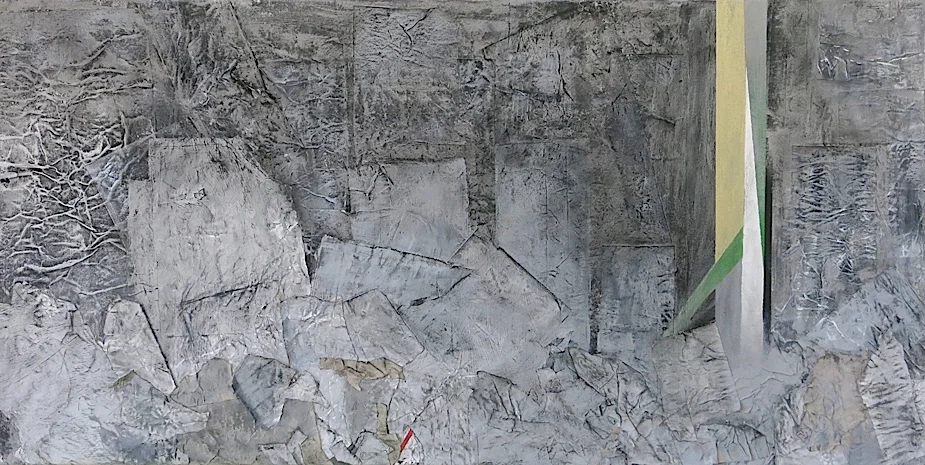 HOFFNUNGSHERD acrylic, paper on canvas, 100 x 50 cm, 2015