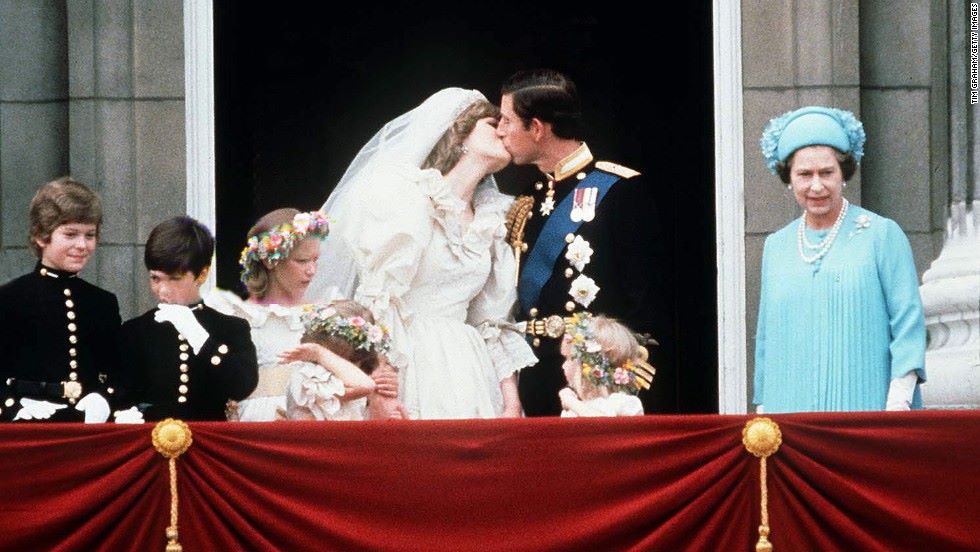  Queen Elizabeth at the wedding of Princess Diana and Prince Charles in 1981. &nbsp; Photo courtesy, CNN.   