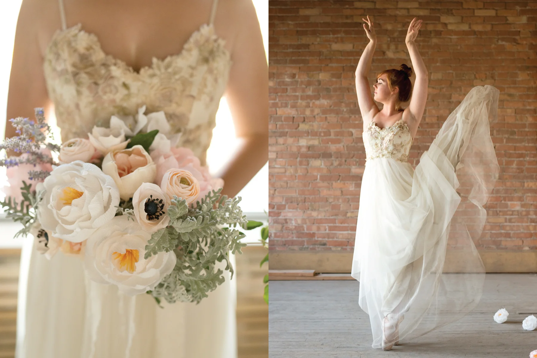 CONTRIBUTORS Photography by: Elisha Braithwaite Styled by: Natalie Workman and Janay Robison Makeup by: Jessika Luz Hair by: Leanna Mailau-Ahloo Floral design by: Margie Keates of The Lovely Ave DESIGNER & MODEL Gown by Janay Marie Designs on Janay Robison