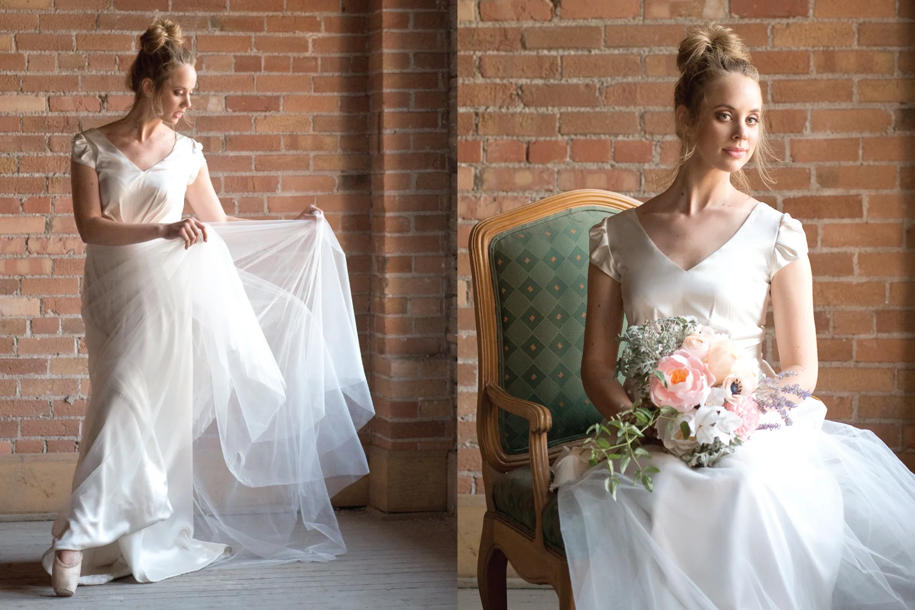 CONTRIBUTORS Photography by: Elisha Braithwaite Styled by: Natalie Workman and Janay Robison Makeup by: Jessika Luz Hair by: Leanna Mailau-Ahloo Floral design by: Margie Keates of The Lovely Ave. DESIGNER & MODEL Gown by Nancy Barrus on Ariel Wright