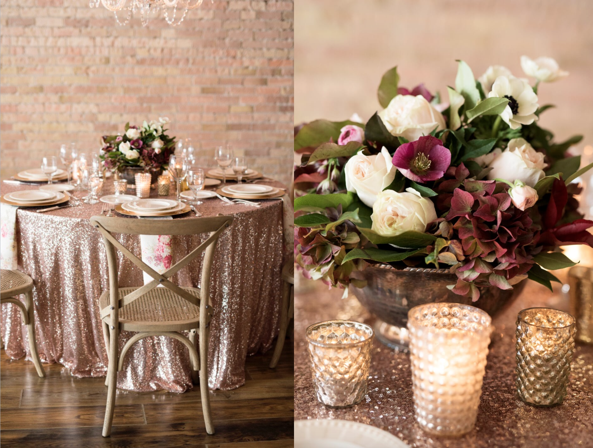 THE SCENE Styling and Design by: FUSE Weddings & Events Photography by: Elisha Braithwaite Rentals provided by: Dani of Alpine Event Rental & Amanda of Decoration Inc. China, Glassware, and Flatware by: Diamond Rental Linens by: Creative Coverings Flowers by: Gena with Flora at Cactus & Tropicals Venue: The Tasting Room