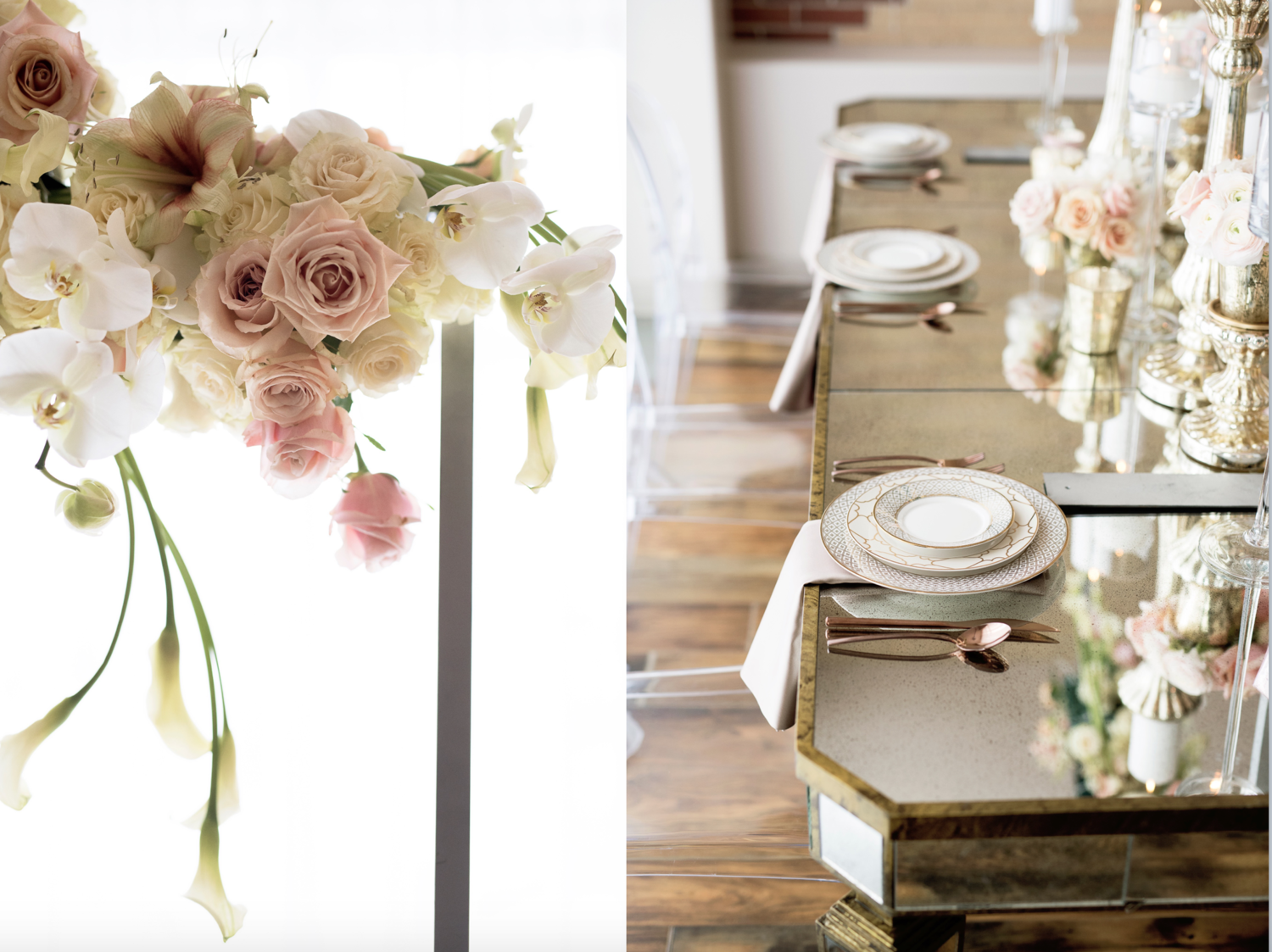 THE SCENE Styling and Design by: FUSE Weddings & Events Photography by: Elisha Braithwaite Rentals provided by: Decoration Inc. China, Glassware, and Flatware by: Diamond Rental Linens by: Creative Coverings Flowers by: Decoration Inc. Venue: The Tasting Room