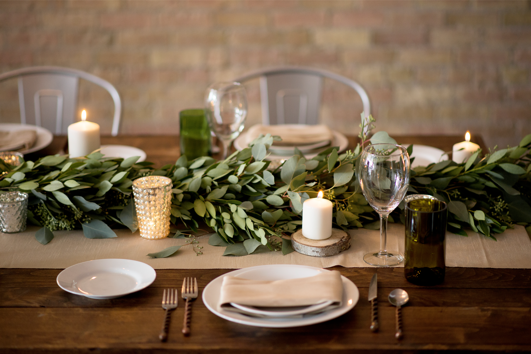 THE SCENE Styling and Design by: FUSE Weddings & Events Photography by: Elisha Braithwaite Rentals provided by: Dani of Alpine Event Rental & Amanda of Decoration Inc. China, Glassware, and Flatware by: Diamond Rental Linens by: Creative Coverings Flowers by: Gena with Flora at Cactus & Tropicals Stationary by: West End Girl Venue: The Tasting Room