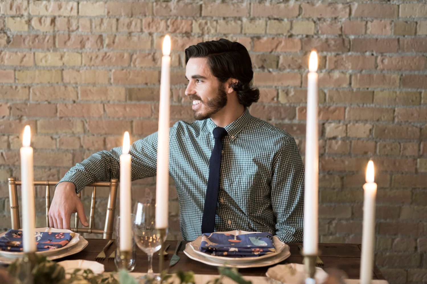THE BRIDE AND GROOM Shirt and Tie by: J. Crew Hair by: Leanna Mailau-Ahloo Model: Lon with NIYA Models Styling and Design by: FUSE Weddings & Events