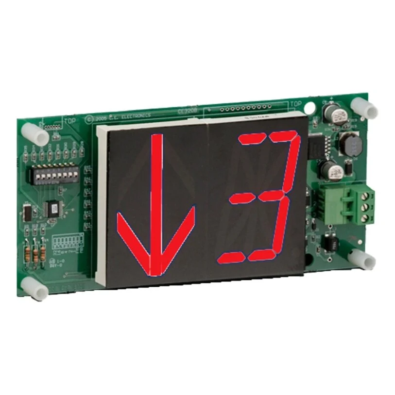 Digital Position Indicator - 2" High, Single Character - Red - 715-502-MH122-R1
