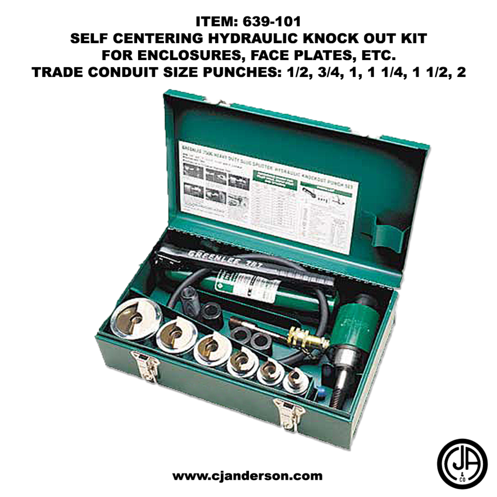 Hydraulic Field Knock Out Punch Kit - 639-101 — C.J. Anderson & Company