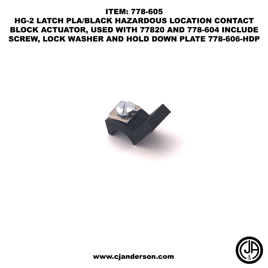 HG1 2 Hazardous Location Latch Contact Actuator 778605 — C.J