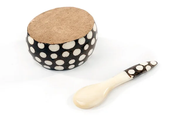 Beautiful handmade with cow bone salt well. Fair trade, artisan and ethically sourced.