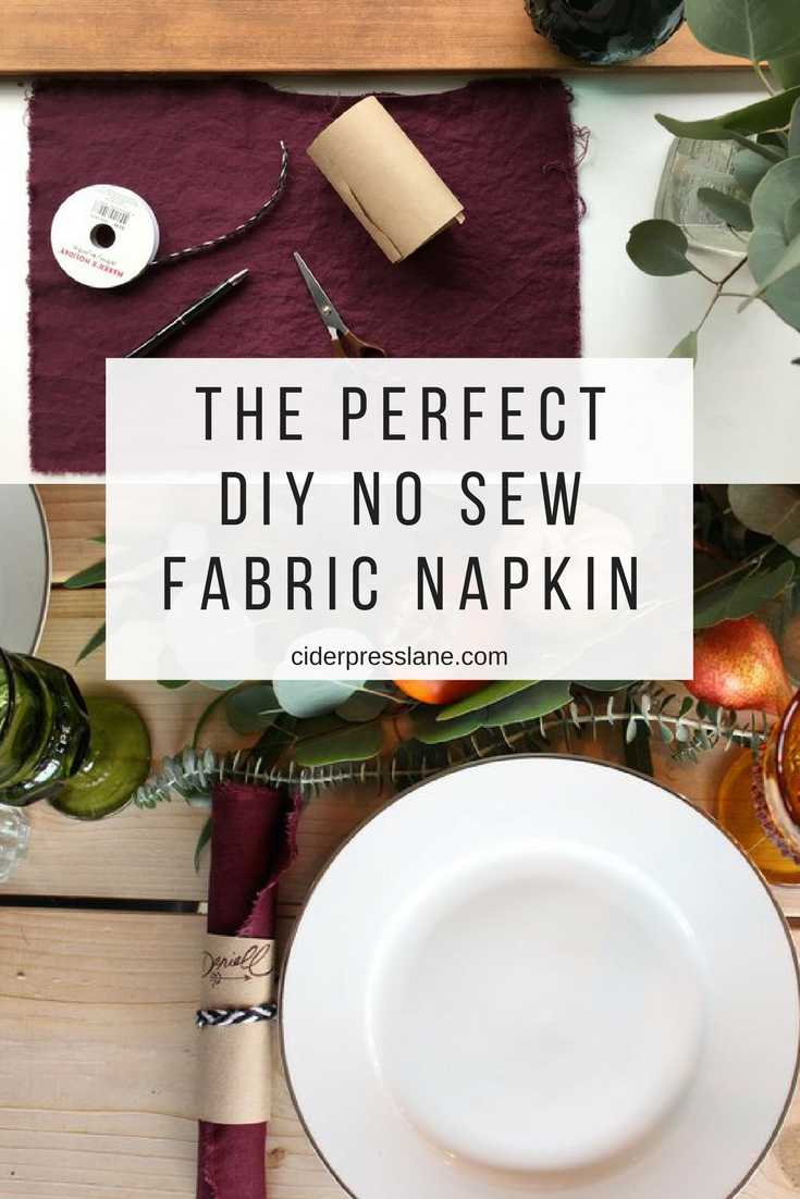 DIY No-Sew Fabric Napkins