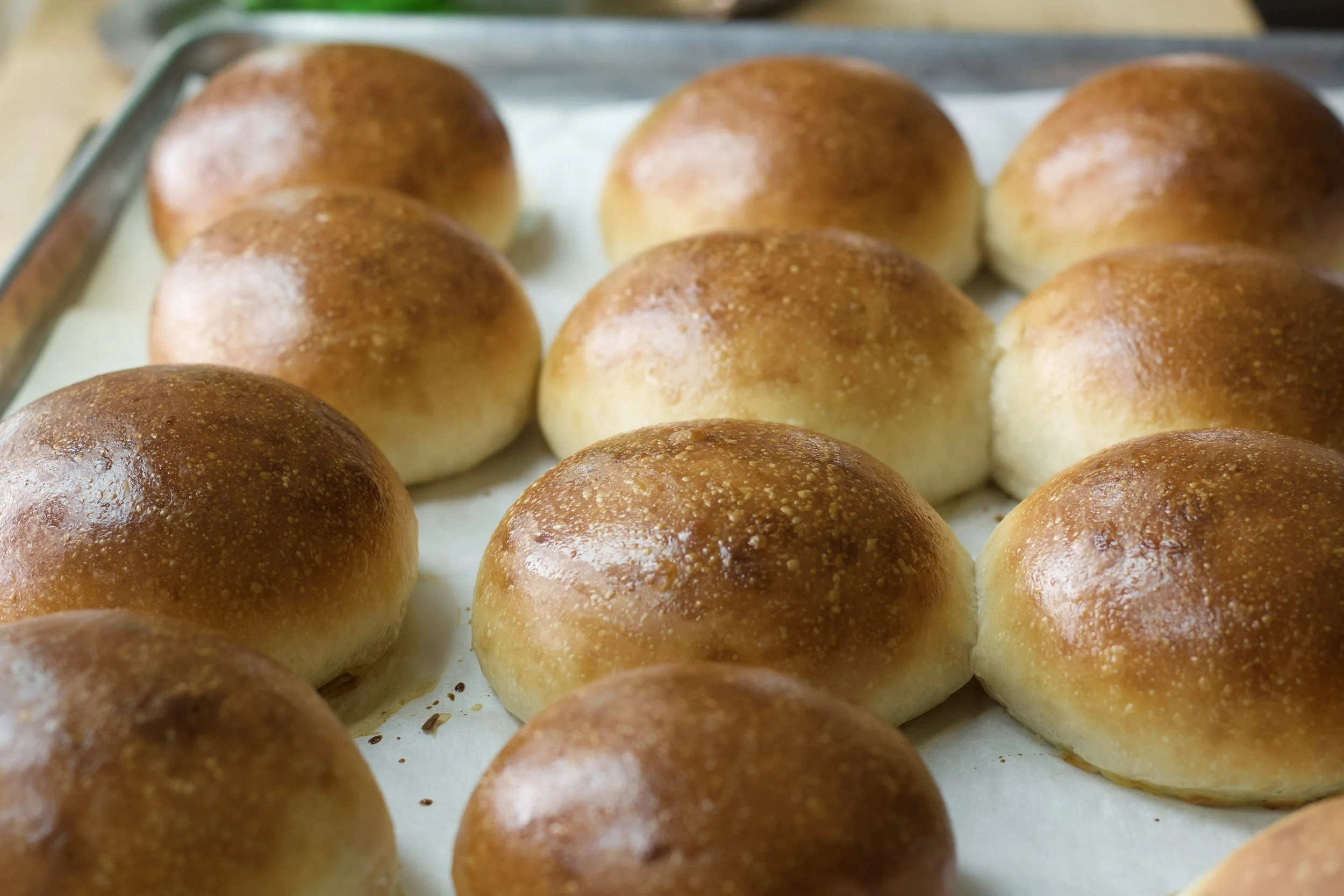 Easy Sourdough Hamburger Buns!