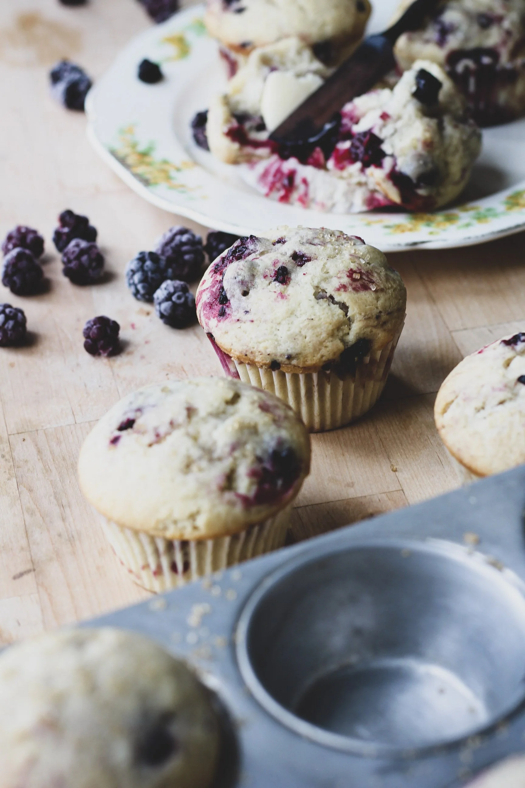 The Tastiest &amp; Super Snackable Blackberry Muffins