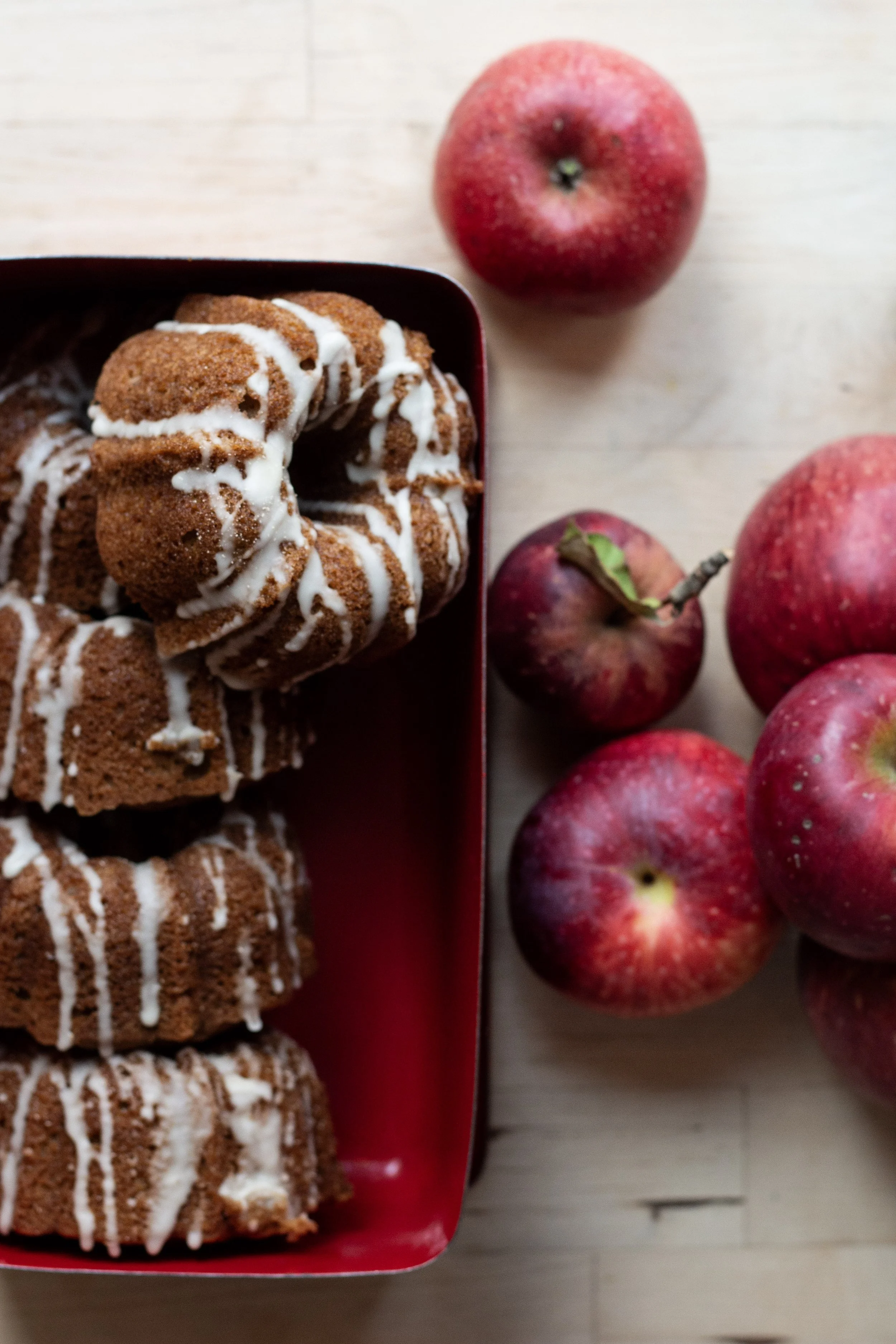 Apple Spice Cakes With Sourdough Discard - Bake Same Day!