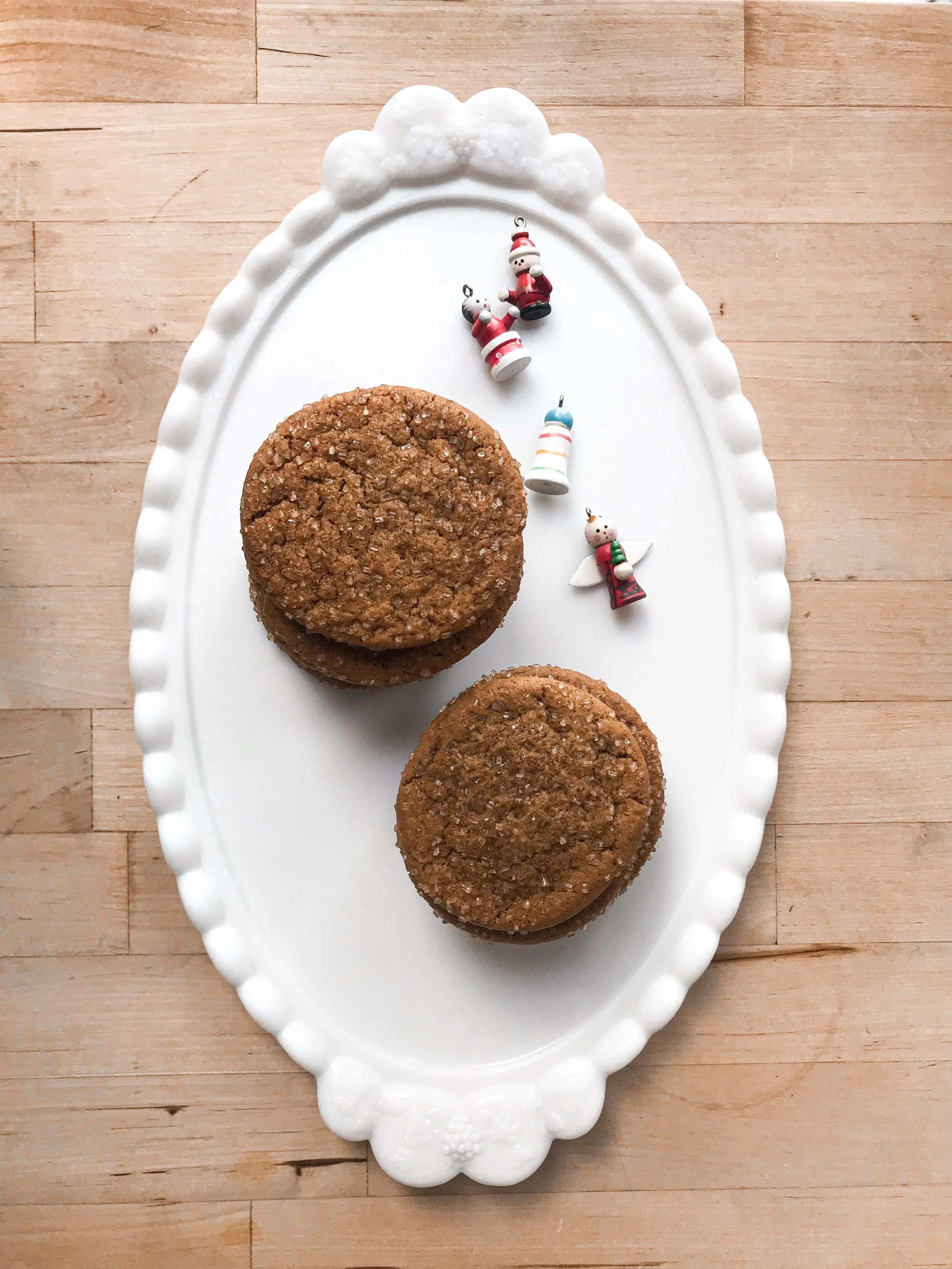 Sourdough Discard Ginger Molasses Krinkle Cookies
