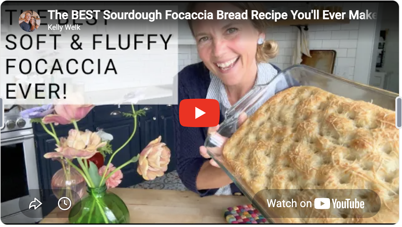 Soft Fluffy Easy Sourdough Focaccia Bread Recipe