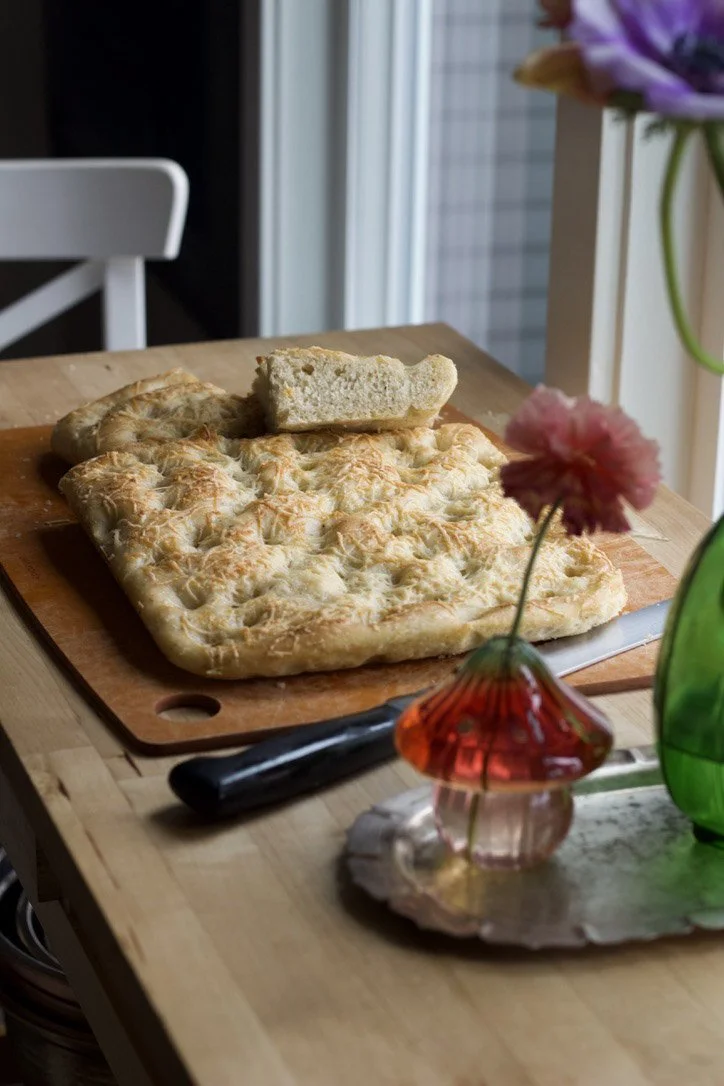 soft fluffy sourdough focaccia bread recipe