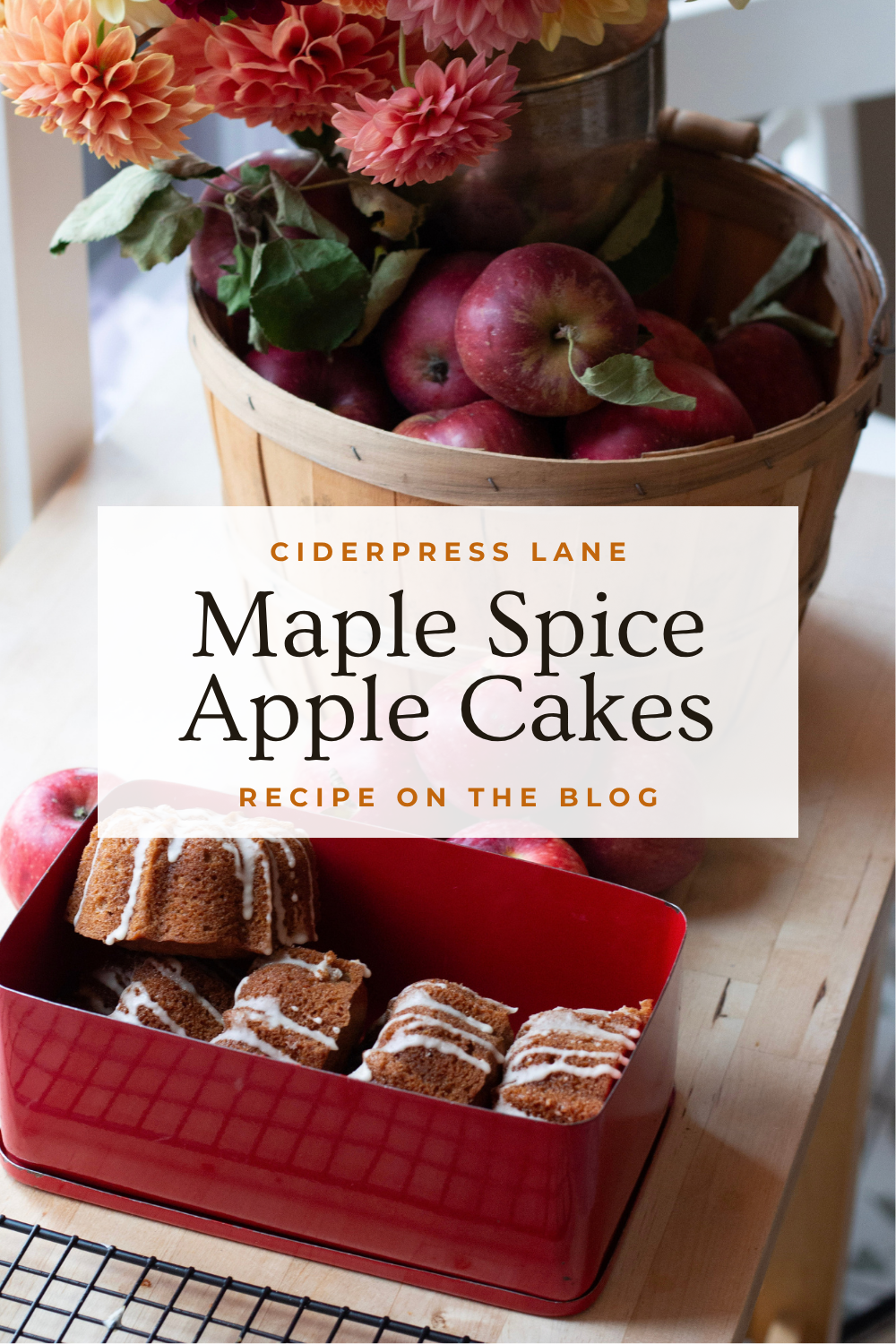 fall leaves maple spice apple bread with fresh applesauce