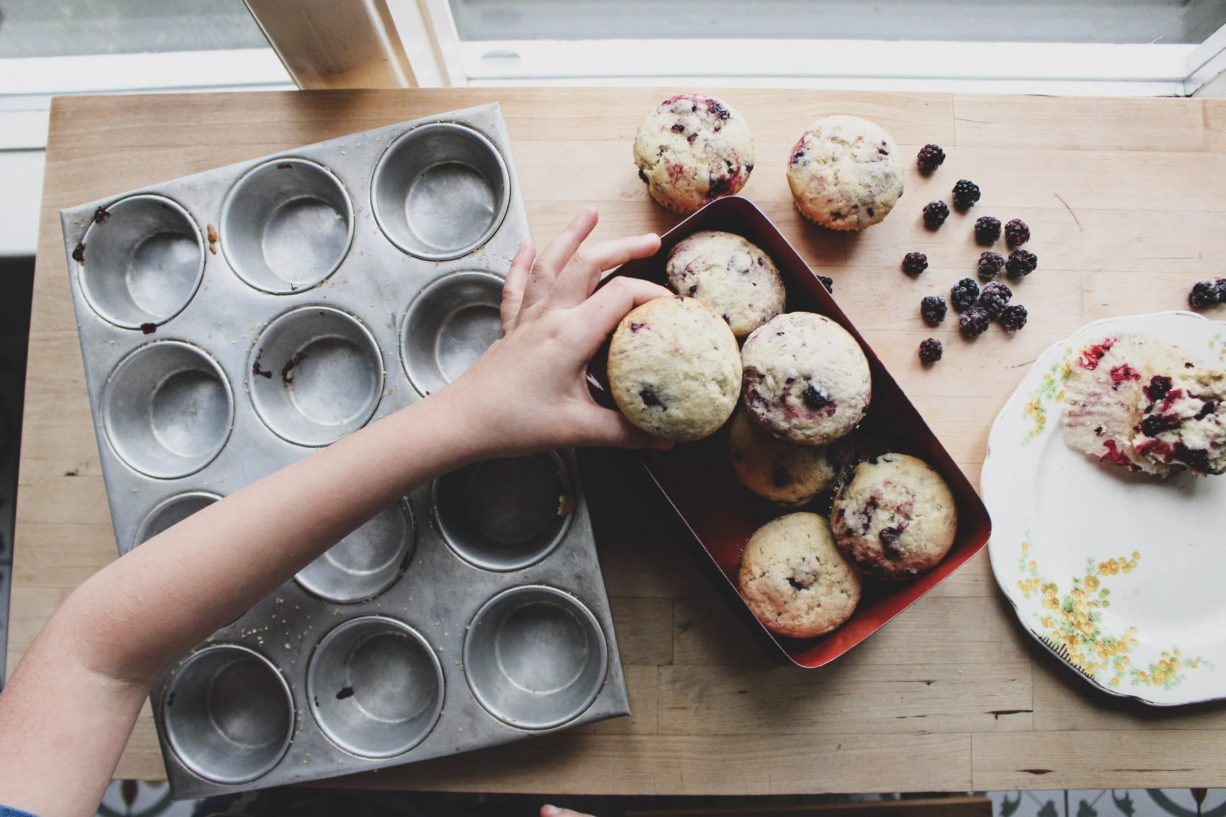 blackberry raspberry blueberry muffins for fall easy to make