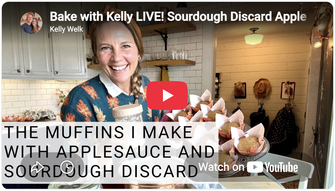 bake same day apple spice discard sourdough muffins