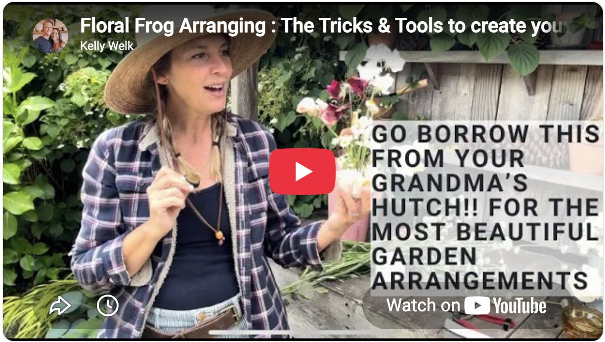 how to use a flower frog to arrange flowers