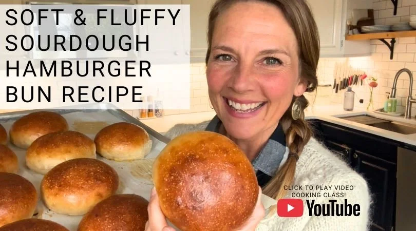 Soft Fluffy Sourdough Hamburger Bun Recipe