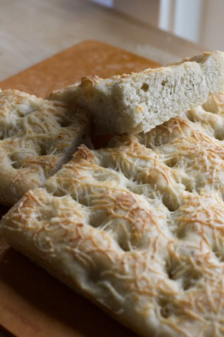 soft fluffy sourdough focaccia bread recipe