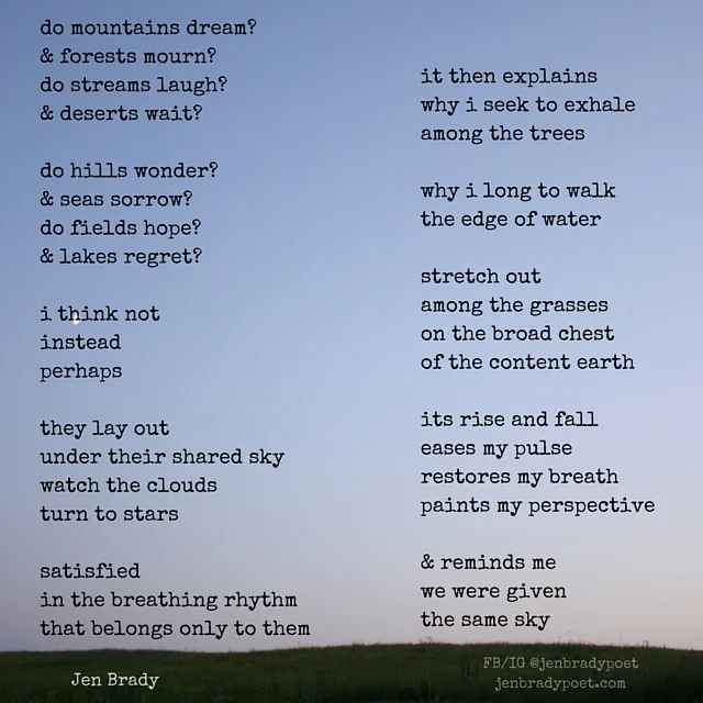 Sky Poetry Blog Jen Brady