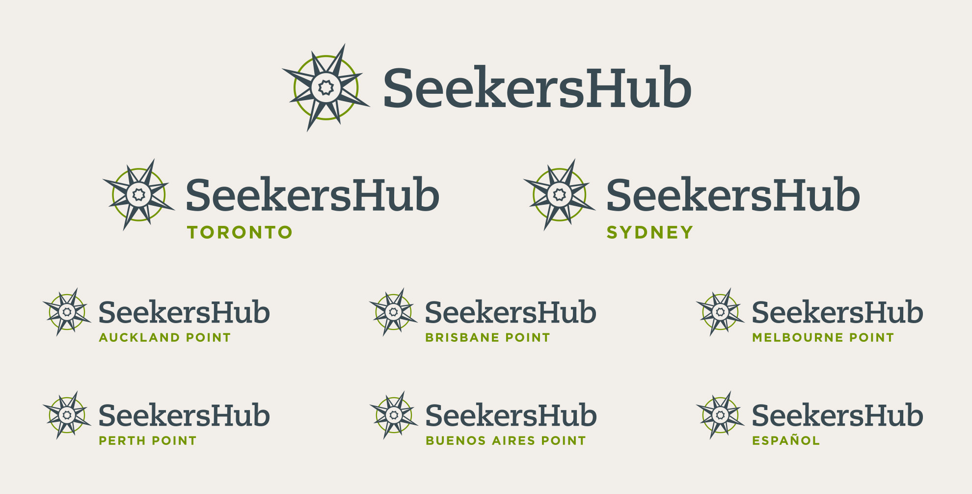 Alternative lockups for layouts better suited to a left-aligned logo.