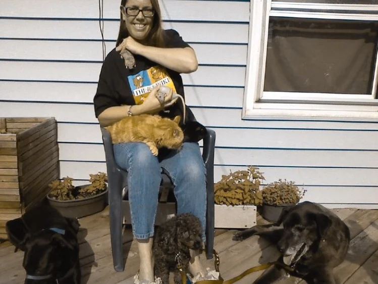 Color-corrected to show how dogs and cats see the world.