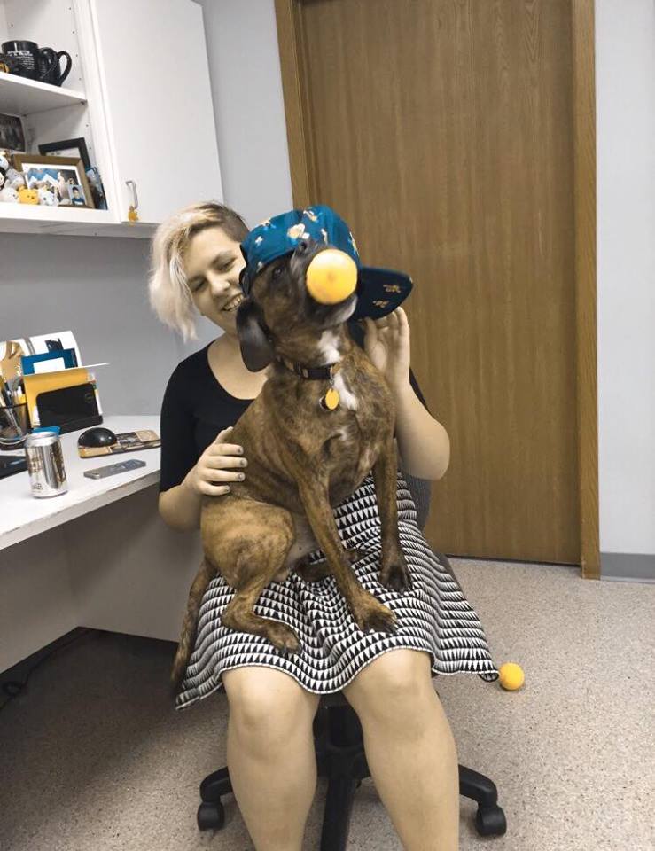 Nigel likes Amanda's new hat better on her.
