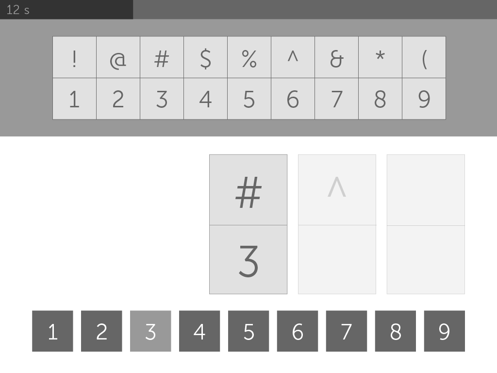 Early Digit Symbol Coding prototypes