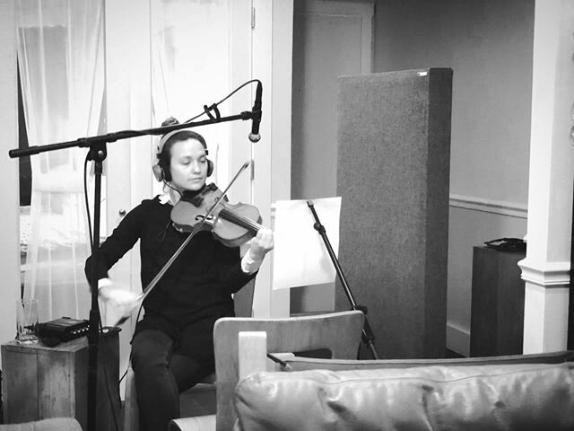 Shout out to the amazing @cwellin! Here she is tracking the absolutely beautiful four-part violin arrangement for our newest tune &lsquo;Lakeside Water.&rsquo; Take a listen, maybe you&rsquo;ll cry, maybe you won&rsquo;t, but maybe you will. 🙃