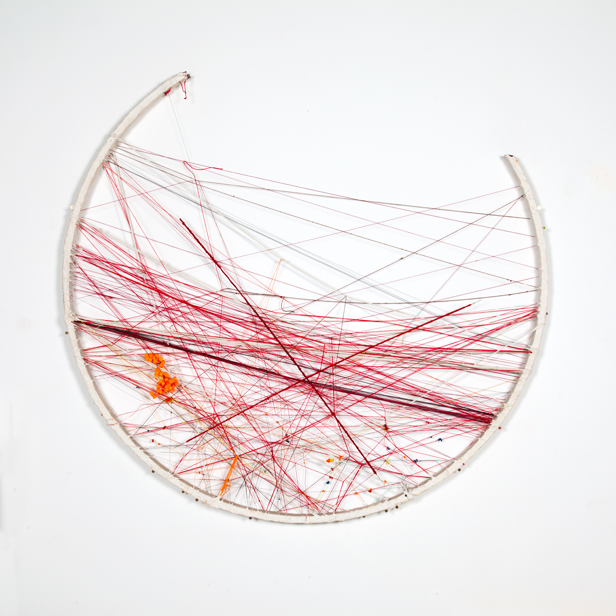 Amuleto, 2014 Steel, cotton, polyester, silk, earplugs, deflated balloons, bronze and stucco. 