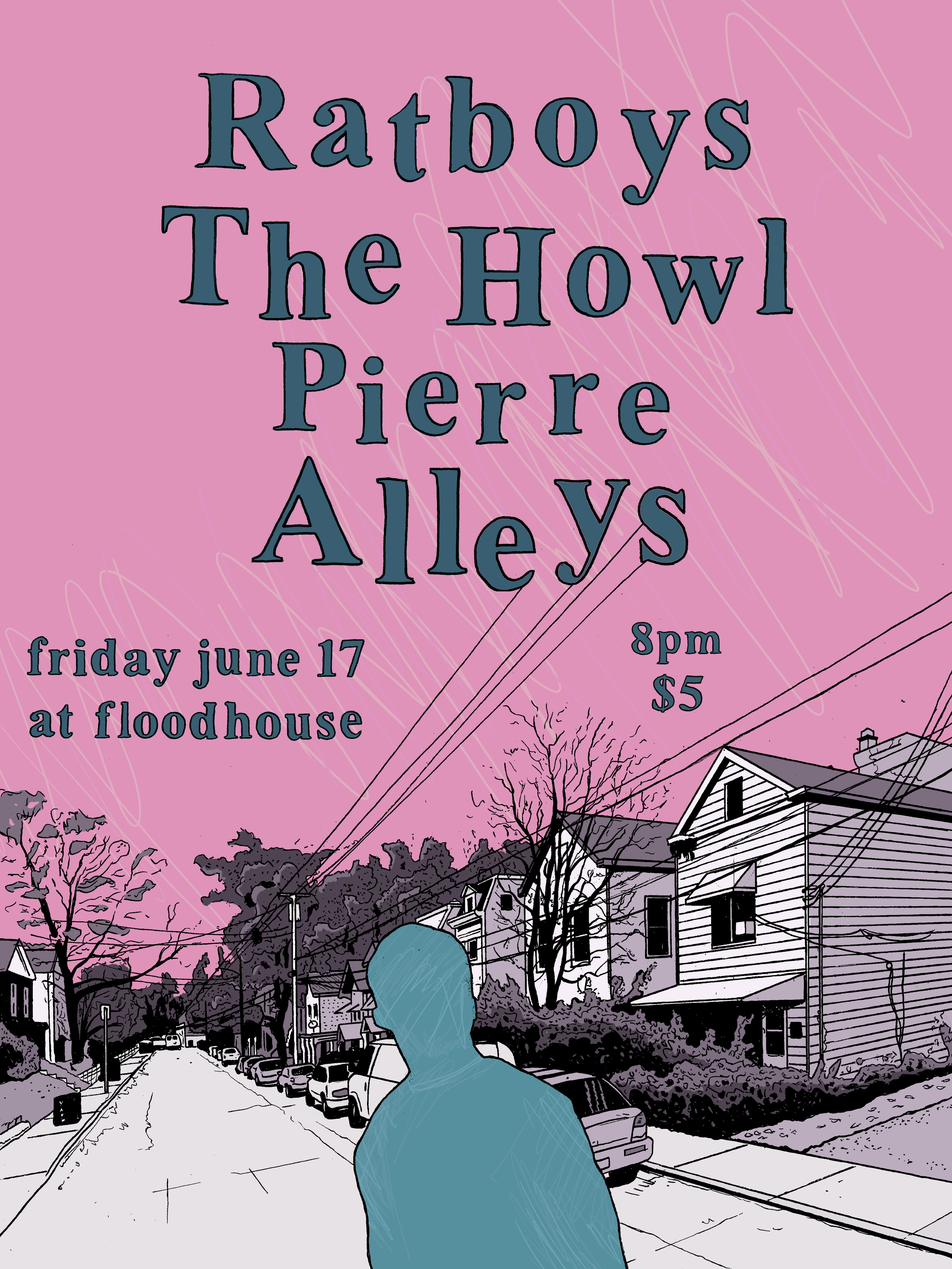 Ratboys, The Howl, Pierre, and Alleys live at Flood House