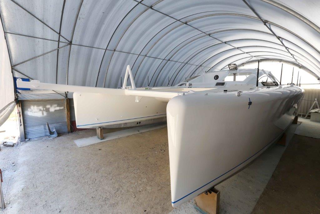 Fit out underway. ROAM is starting to look like a real boat by this stage. December 2014.