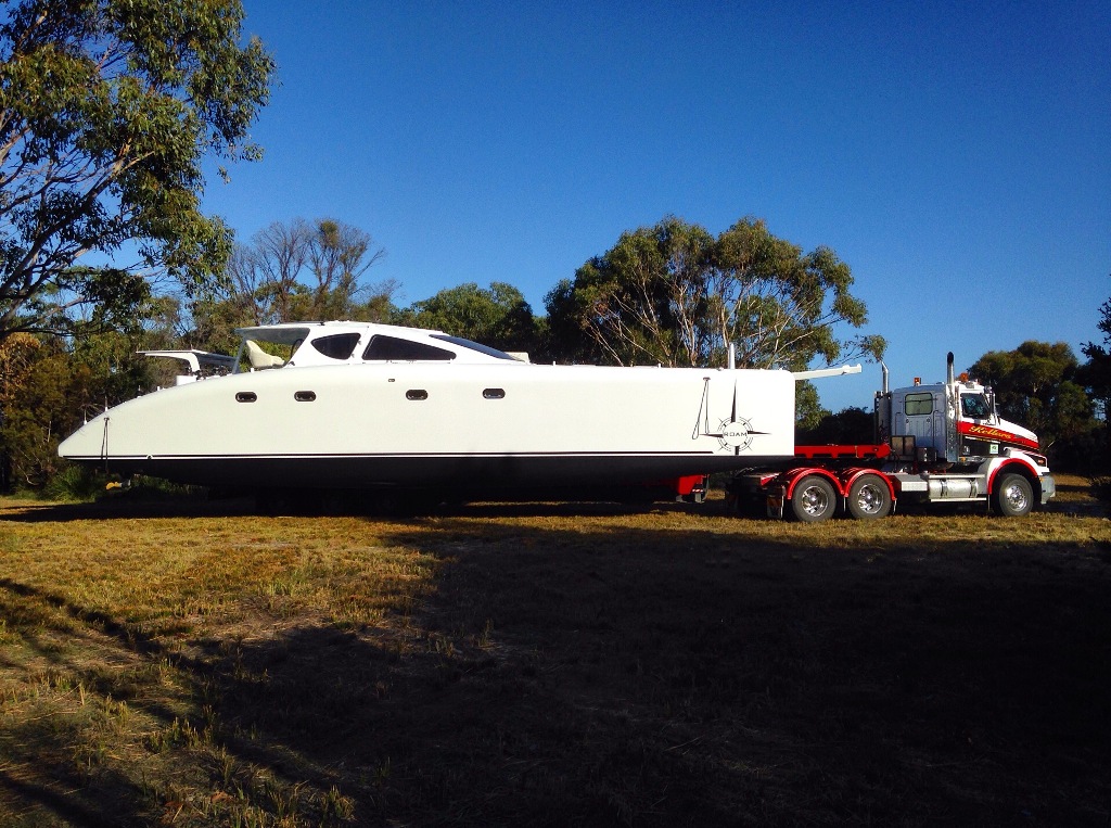 After working on the boat for so long inside the shed. To be able to step back and see the final product for the first time was amazing. April 2015.