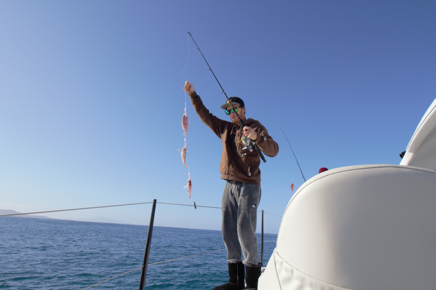 Captain Mick showing us how its done .. all these little ones went back.