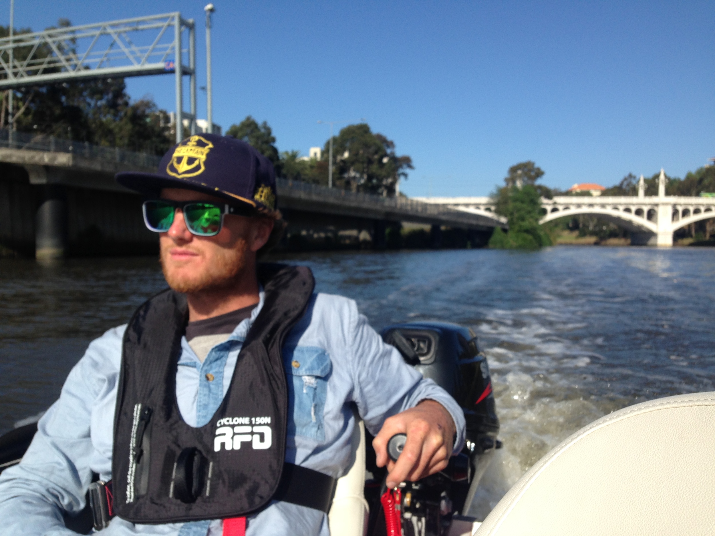Captain Mick took me Yarra River cruising in the Tender. This was a day I will never forget, so much fun. 